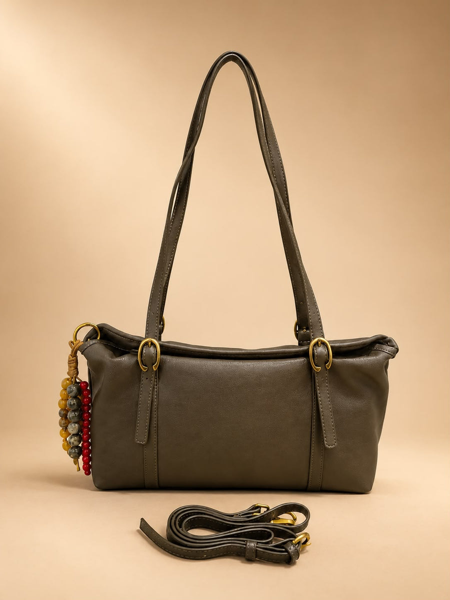 LIORAA Dark Khaki Grace Hobo Bag