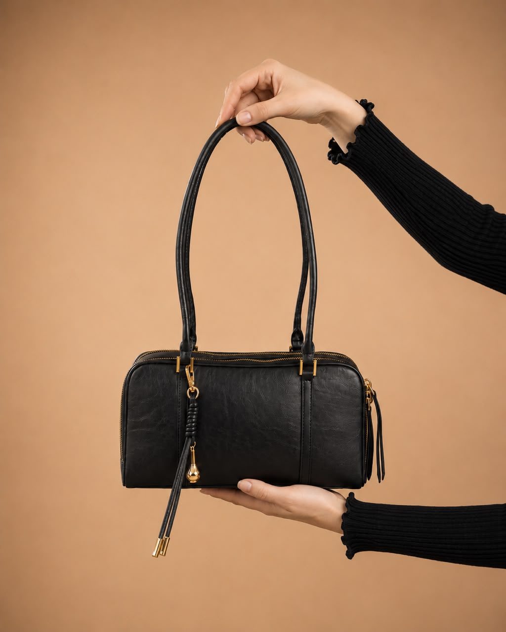 LIORAA Black Shoulder Bag