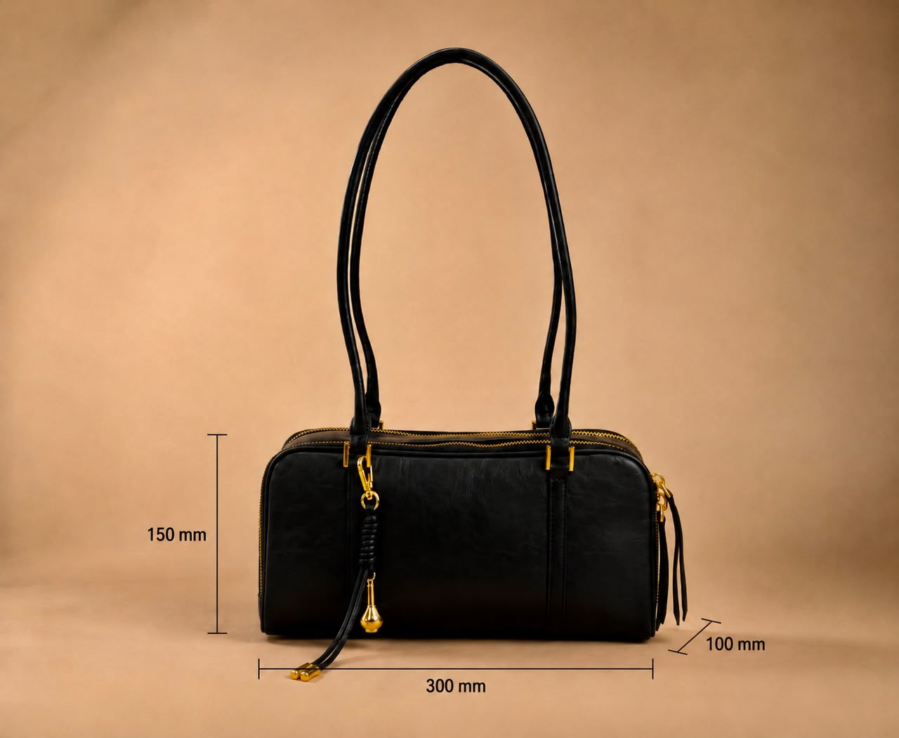 LIORAA Black Shoulder Bag
