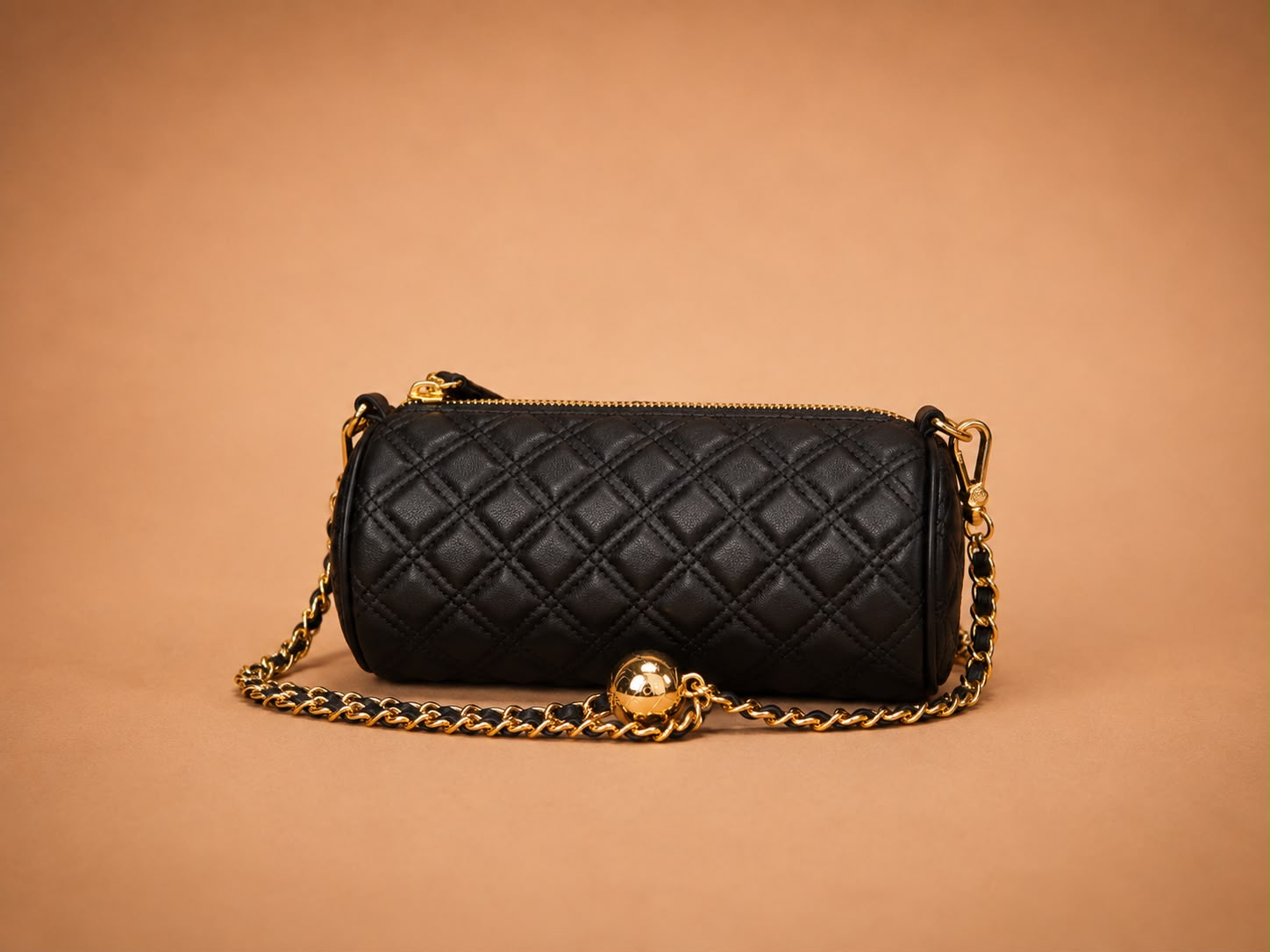 LIORAA Black Quilted Luxe Crossbody Bag