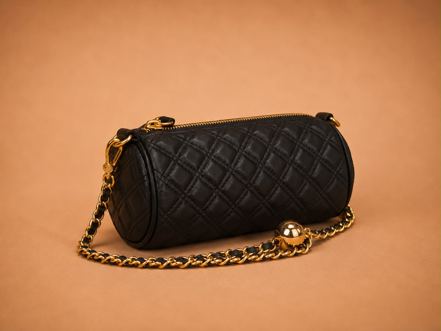 LIORAA Black Quilted Luxe Crossbody Bag