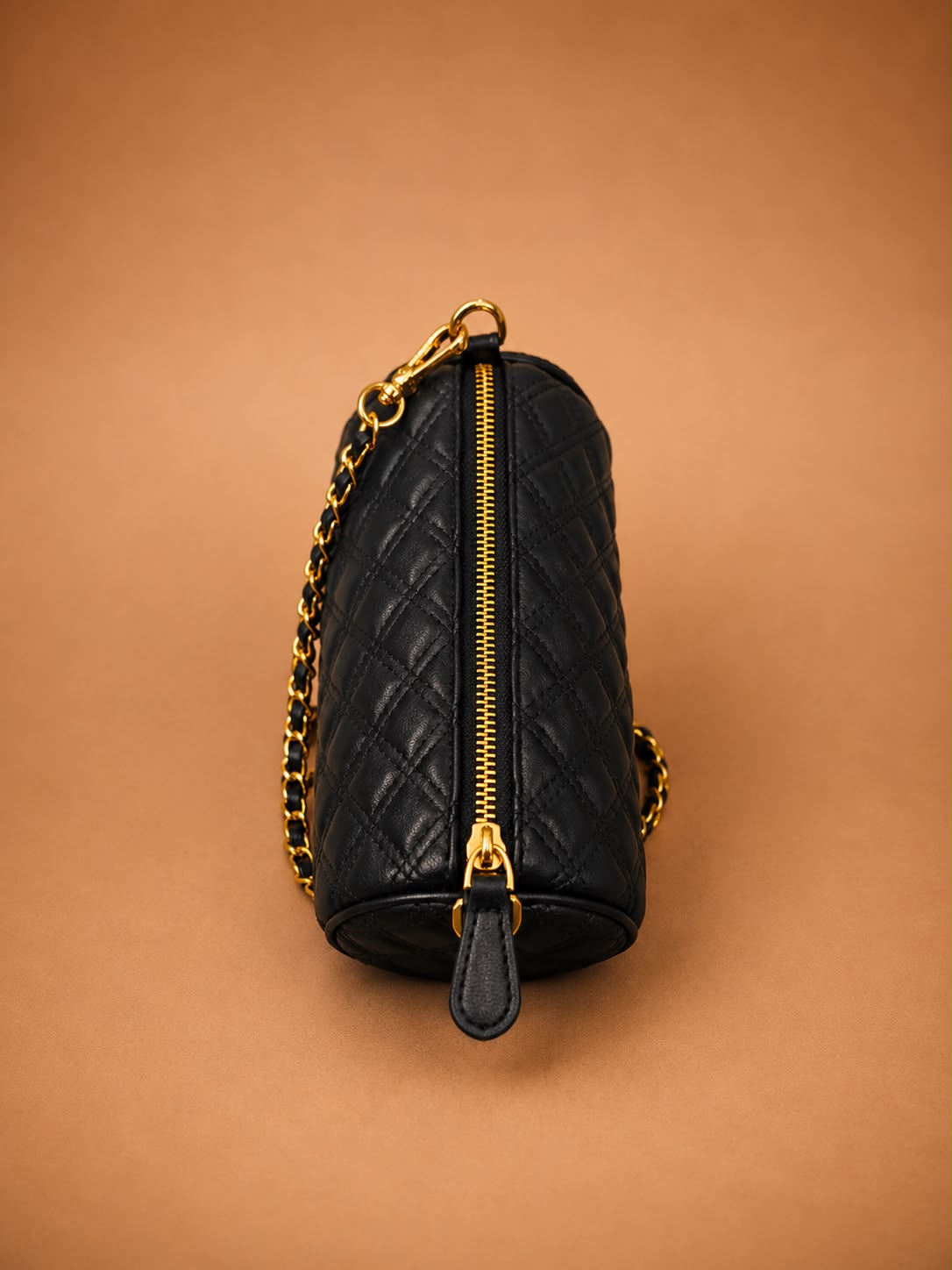 LIORAA Black Quilted Luxe Crossbody Bag