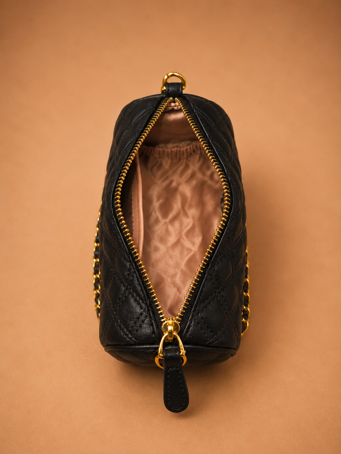 LIORAA Black Quilted Luxe Crossbody Bag