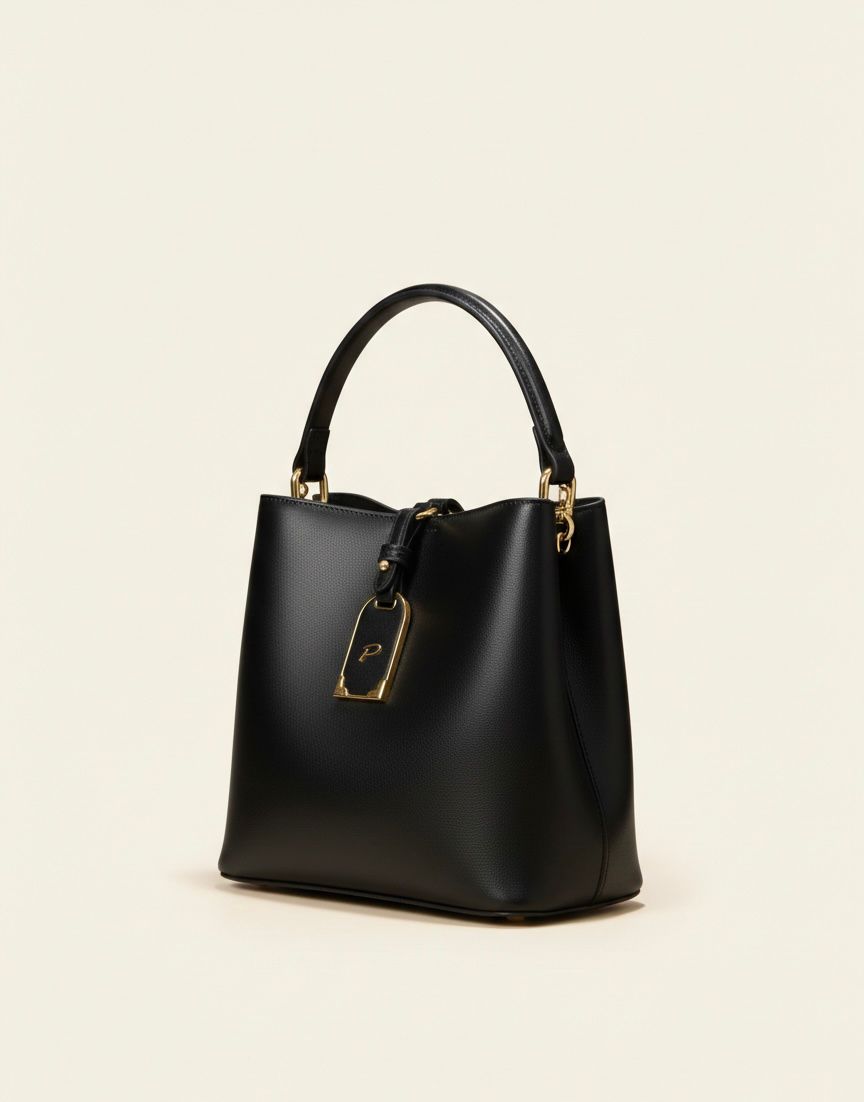 Night Black Bucket Bag