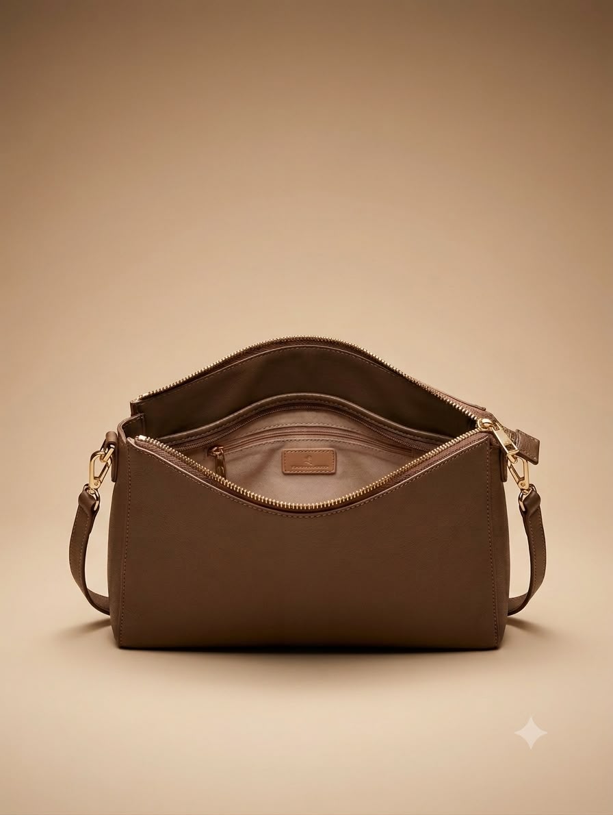LIORAA Mocha Luxe Shoulder Bag
