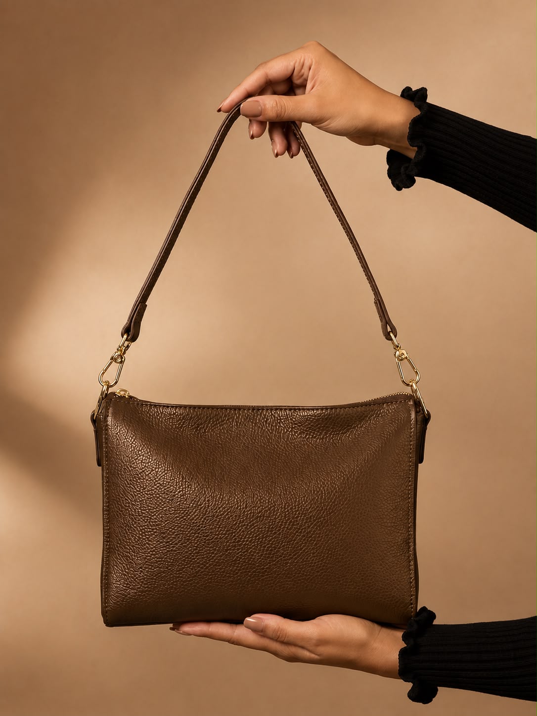 LIORAA Mocha Luxe Shoulder Bag