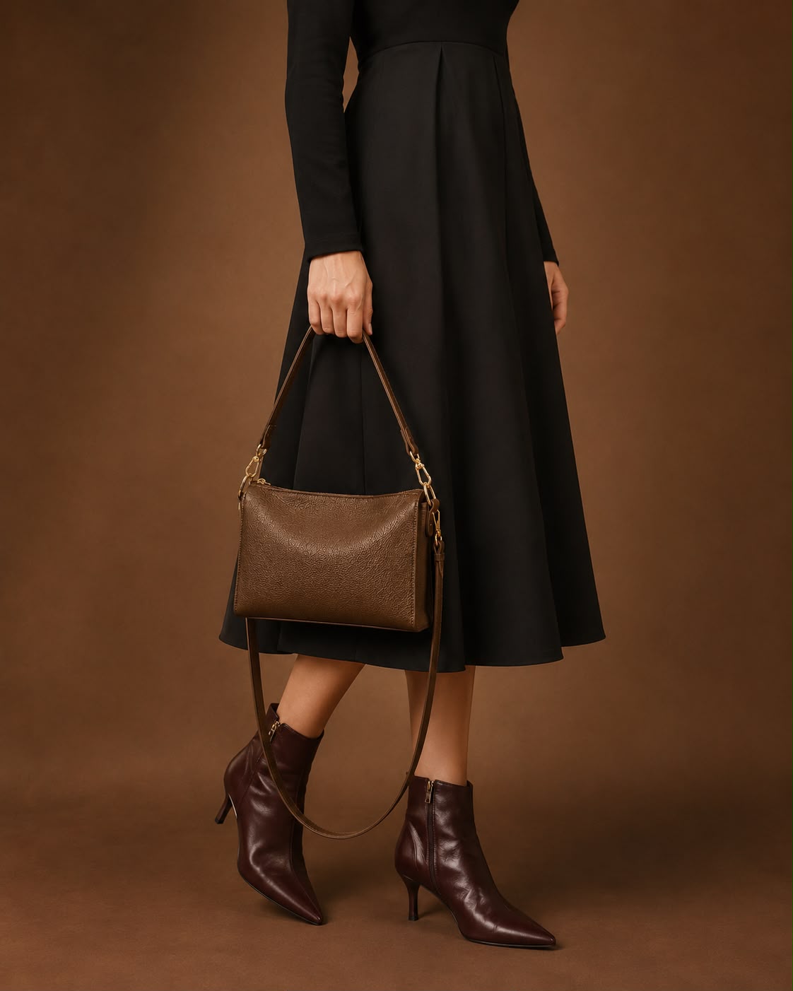 LIORAA Mocha Luxe Shoulder Bag