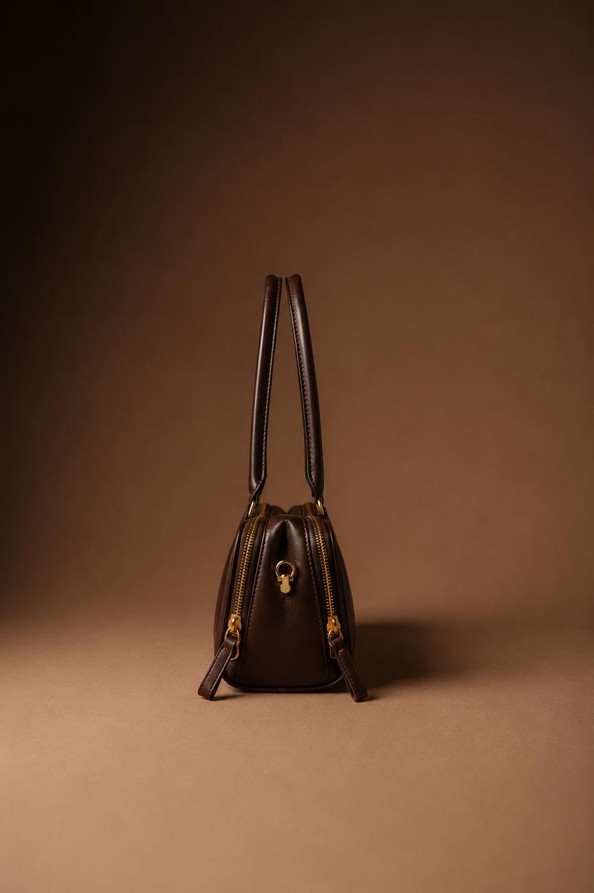 LIORAA Red Coffee Shoulder Bag