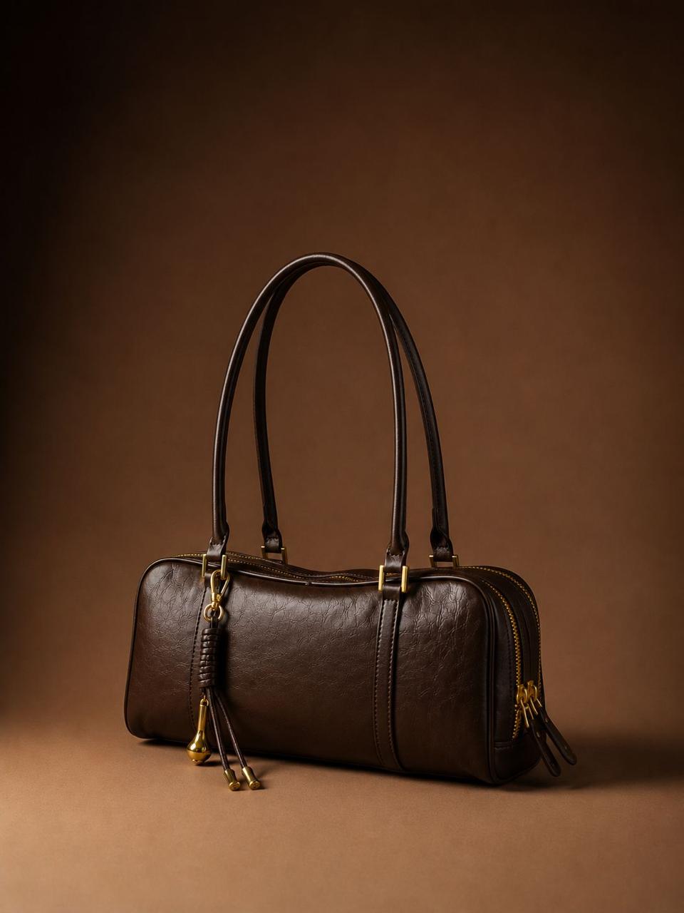LIORAA Red Coffee Shoulder Bag