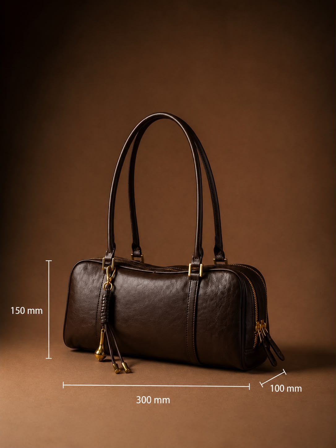 LIORAA Red Coffee Shoulder Bag