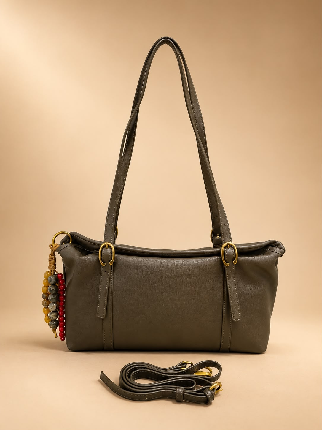 LIORAA Dark Khaki Grace Hobo Bag
