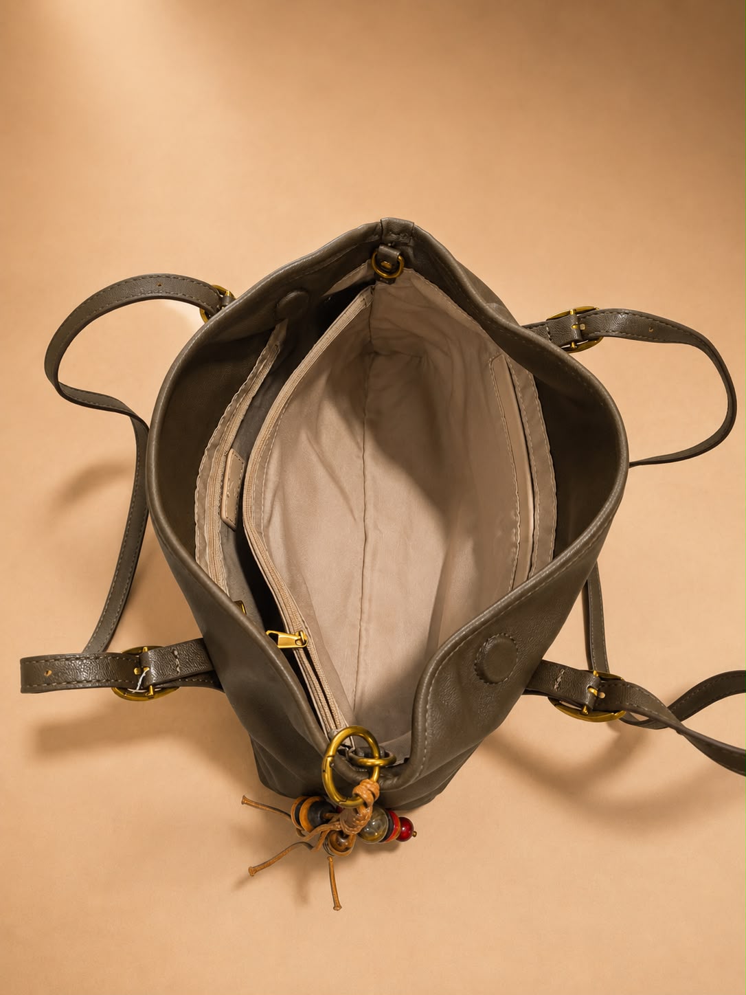 LIORAA Dark Khaki Grace Hobo Bag