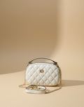 Ivory Quilted Crossbody Bag