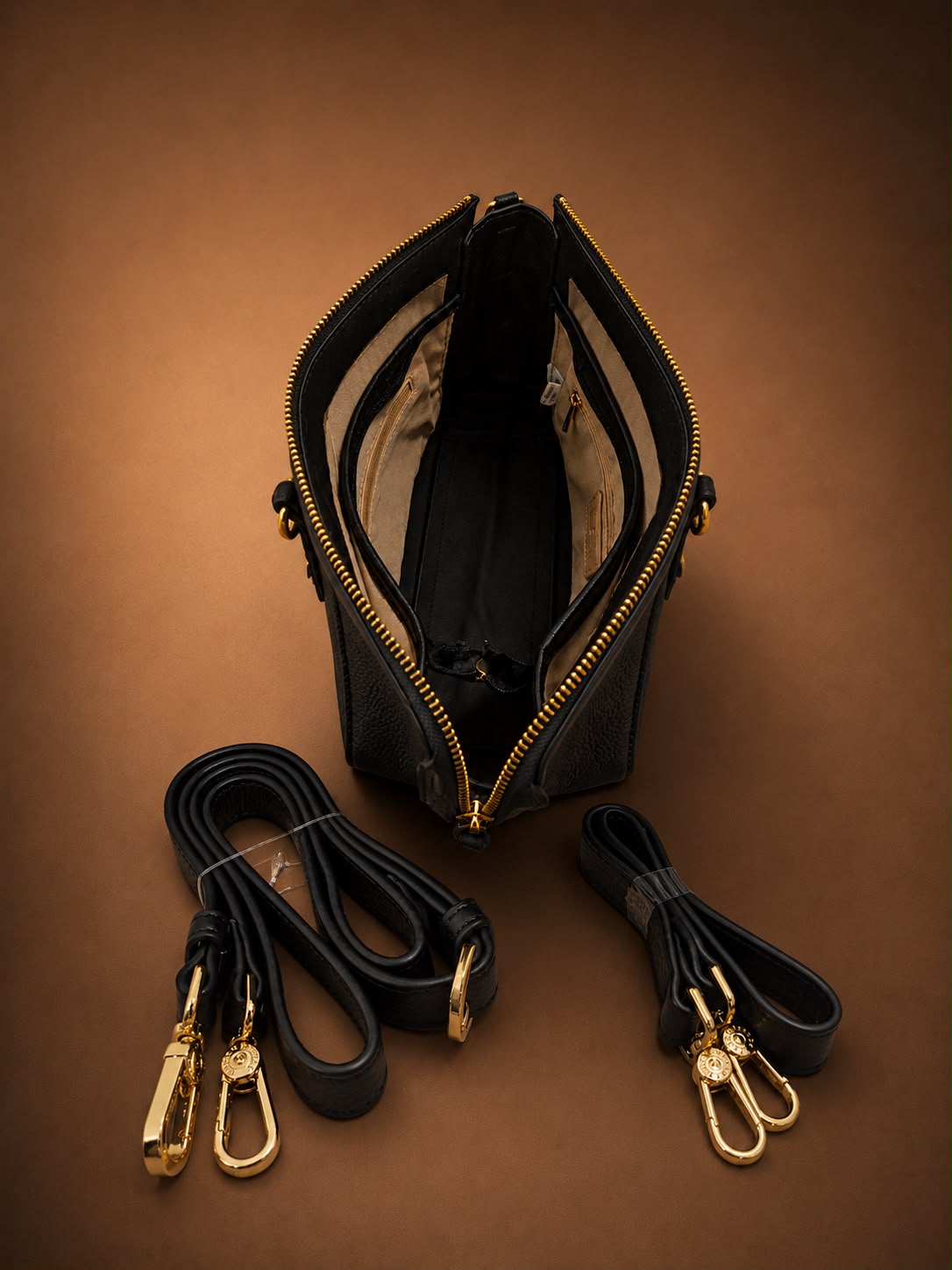 LIORAA Black Luxe Shoulder Bag