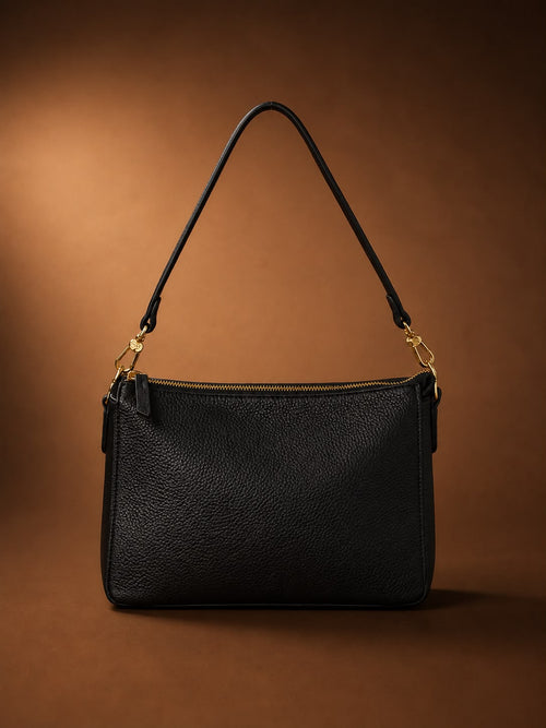LIORAA Black Luxe Shoulder Bag
