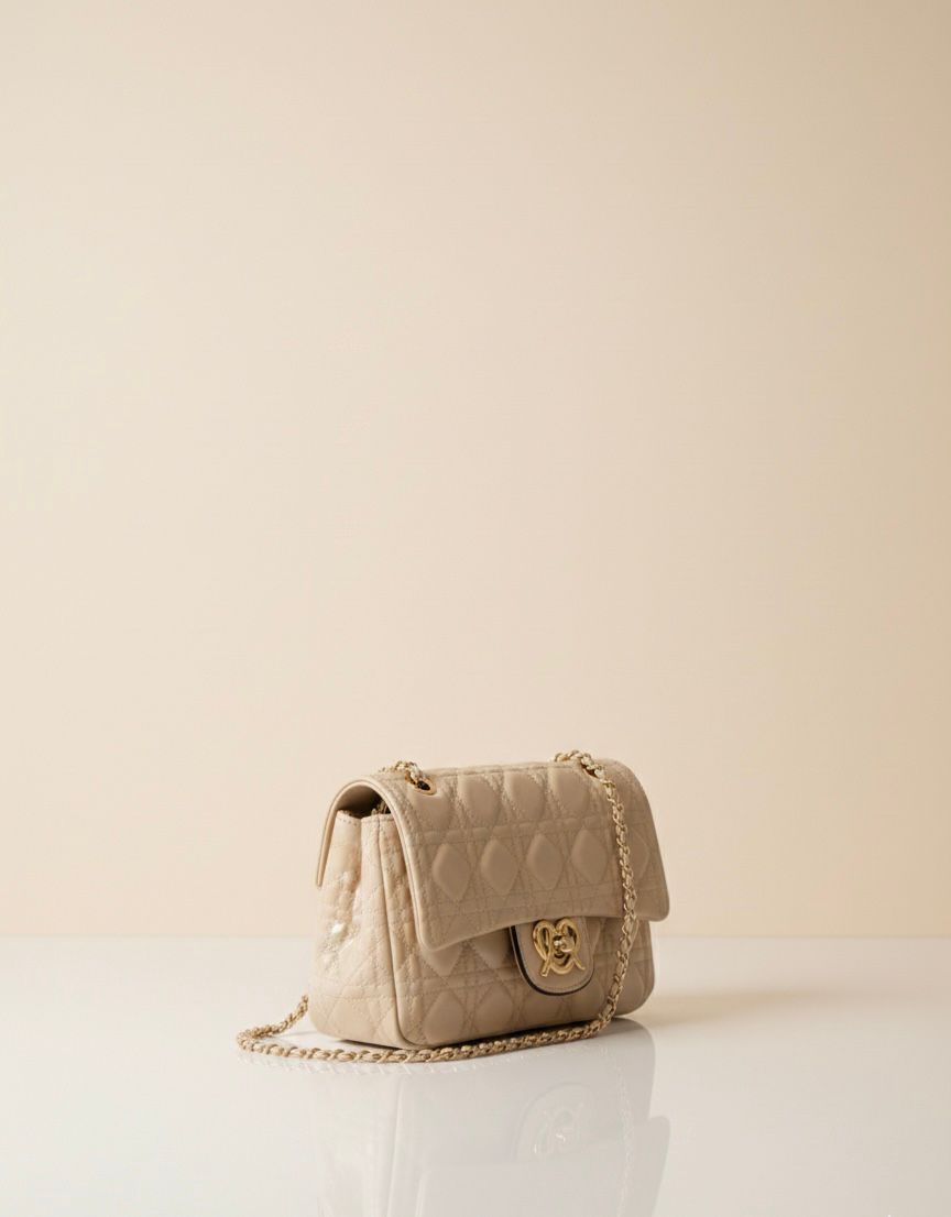 Noir Charm Cream Sling Bag