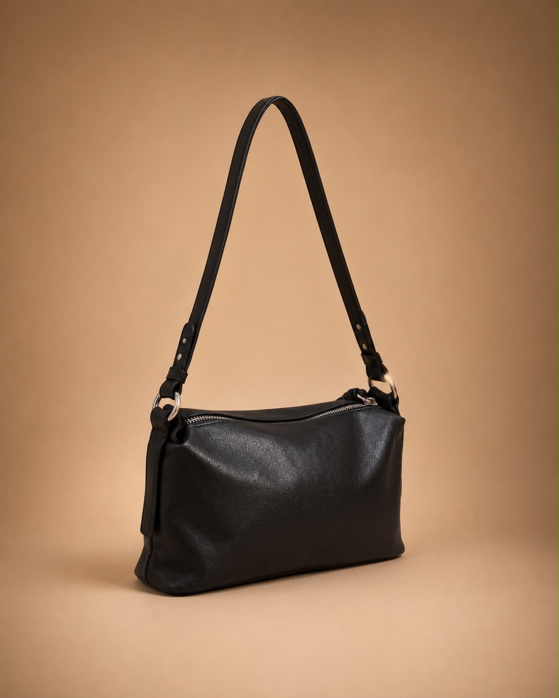LIORAA Black Noir Medium Hobo Bag