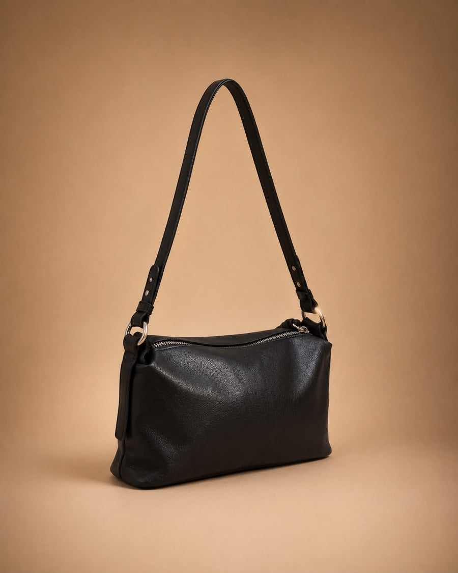 LIORAA Black Noir Medium Hobo Bag
