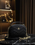 Midnight Quilted Cross Body Bag