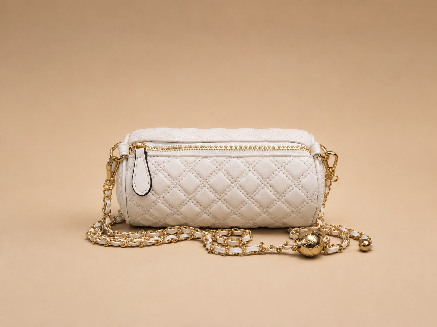 LIORAA Ivory Barrel Crossbody Bag