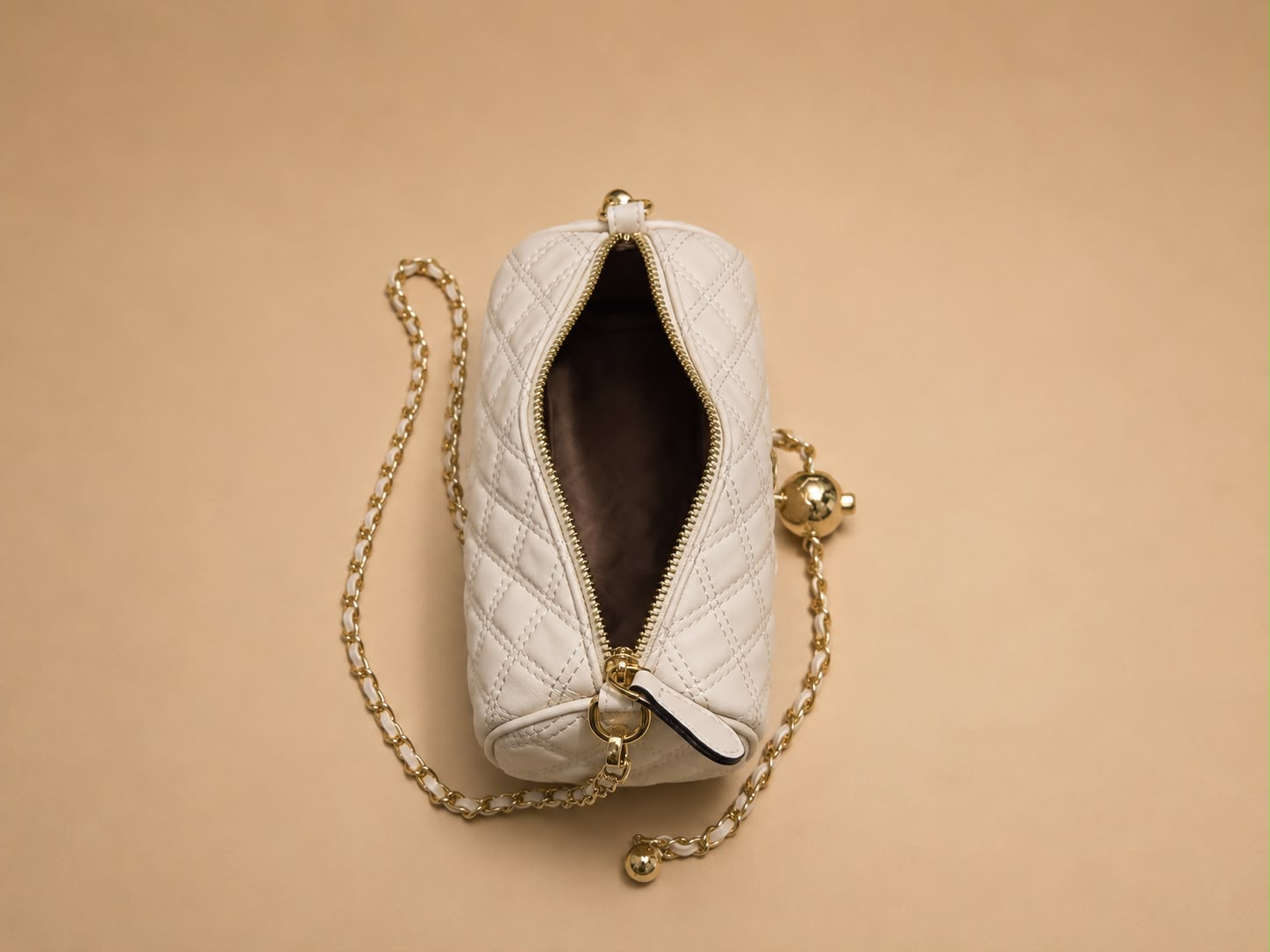 LIORAA Ivory Barrel Crossbody Bag